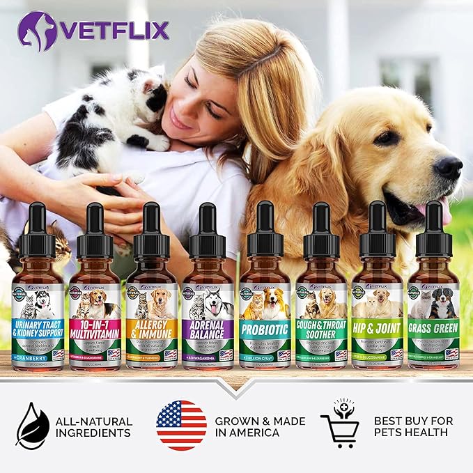 Kennel Cough Treatment for Dogs & Cats - Made in USA - Dog Allergy & Cat Asthma Relief - Mullen Leaf & Elderberry Blend - Dry, Wet & Barky Cough Relief for Dogs & Cats - All Breeds & Sizes - 2 Fl Oz-Mewly Pet