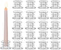 Glasseam Glass Tapered Candlestick Holders: 20Pcs Clear Taper Candle Holders Bulk Modern Small Candle Stick Candle Holder Short for Table Centerpiece Wedding Christmas Dinner Party Decor