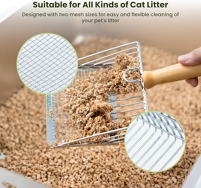 Cattasaurus 100% Stainless Steel Litter Box Enclosure for Large Cats 30+ lbs, Odor-Free & Easy to Clean, Multi Cat Litter Box with Cover, Long-Lasting XL Metal Litter Box with High Side, Scoop & Pedal-Mewly Pet