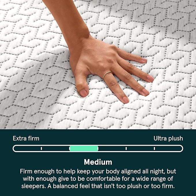 Tuft & Needle Original Hybrid Medium Queen Mattress, Adaptive Foam, Individually-Wrapped Coils, Cooling Pressure Relief, 100 Night Trial, Fiberglass-Free, CertiPUR-US, 10-Year Limited Warranty