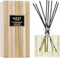 NEST New York Reed Diffuser, Crystallized Ginger & Vanilla Bean - 5.9 fl oz - Fragrance for Up to 90 Days - Reusable, Refillable Glass Holder - Includes 8 All-Natural Reed Sticks - Flame Free