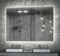 Keonjinn 48 x 36 Inch Backlit Mirror for Bathroom, Anti-Fog Led Mirror, CRI90+ HD Tempered Glass, Stepless Dimmable Lighted Mirror, High Lumen, UL Listed, Waterproof, Horizontal/Vertical