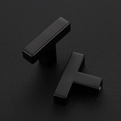 20 Pack Matte Black Cabinet Knobs - Kitchen Cabinet Knobs Black Cabinet Pulls for Kitchen Cabinet Drawer Stainless Steel Dresser Knobs for Cabinet Hardware 2in Length Single Hole Square