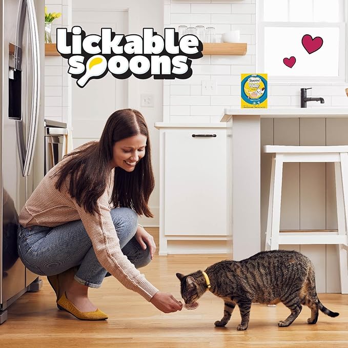 Temptations Lickable Spoons Adult Wet Cat Treat, Savory Salmon and Tempting Tuna Flavor, 8 Spoons, Pack of 12 (96 Total)-Mewly Pet
