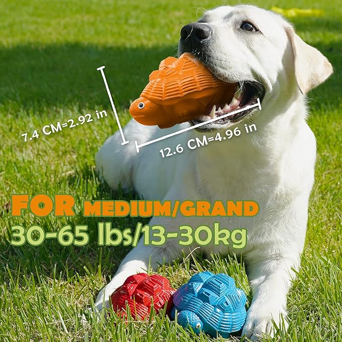 Dog Toys for Aggressive Chewers, Heavy Duty Tough Dog Toy for Large Dogs, Indestructible Squeaky Dog Toys-Mewly Pet