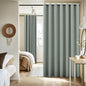 NICETOWN Sage Green Lower Noise Room Divider Curtain Screen Partitions, 1 Piece, W100 x L84, 100% Blackout Privacy Protection Wall Curtain, White Lined Insulated Window Treatment Panel