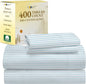 California Design Den Printed Twin XL Sheet Sets - 400 Thread Count Sateen, Natural 100% Cotton Sheets, Deep Pockets, Cooling and Durable Bedding Set - Cape Stripe