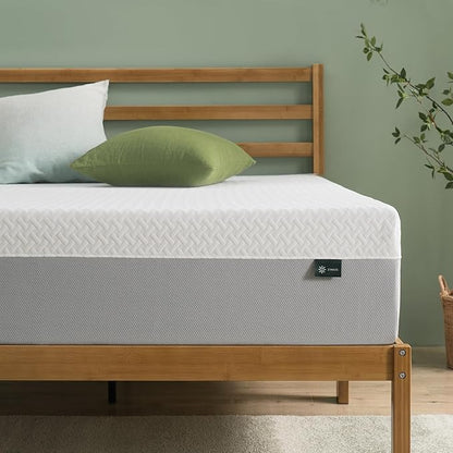 ZINUS 10 Inch Green Tea Essential Memory Foam Mattress [New Version], Full, Fiberglass Free, Medium Feel, Breathable Airflow Memory Foam, Certified Safe Foams & Fabric, Mattress in A Box