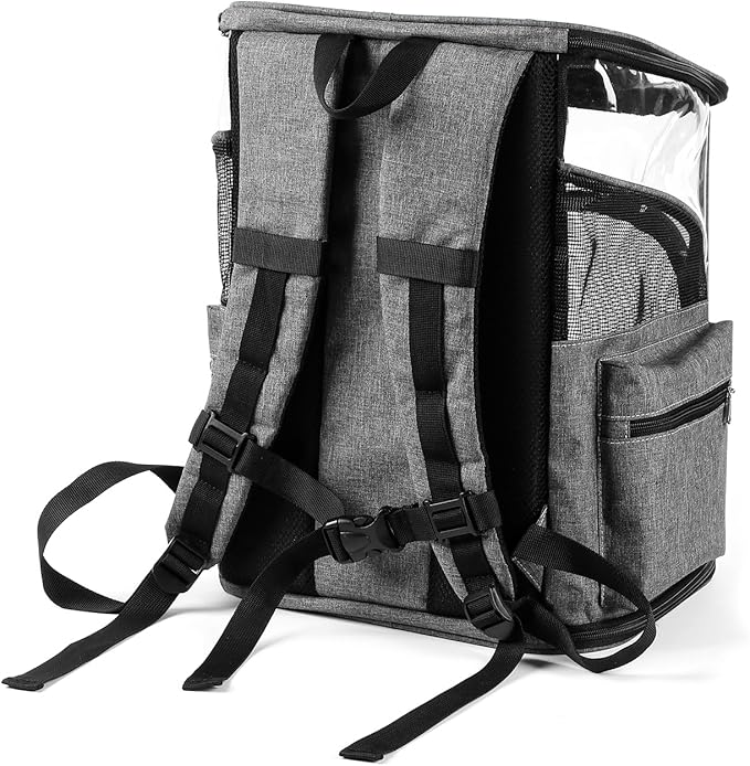 Cat Carrier Backpack for Small Medium Cats Dogs Backpack Puppies up to 26 Lbs, Excellent Visibility and Airflow,Lightweight and Portable Travel Pet Carrier Bag Foldable Design-Mewly Pet