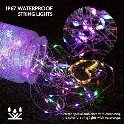12 Pack Fairy Lights Battery Operated String Lights, 7ft 20 Led Fairy String Lights, Waterproof Copper Wire Firefly Starry String Light for DIY Wedding Party Bedroom Christmas (Multicolor)