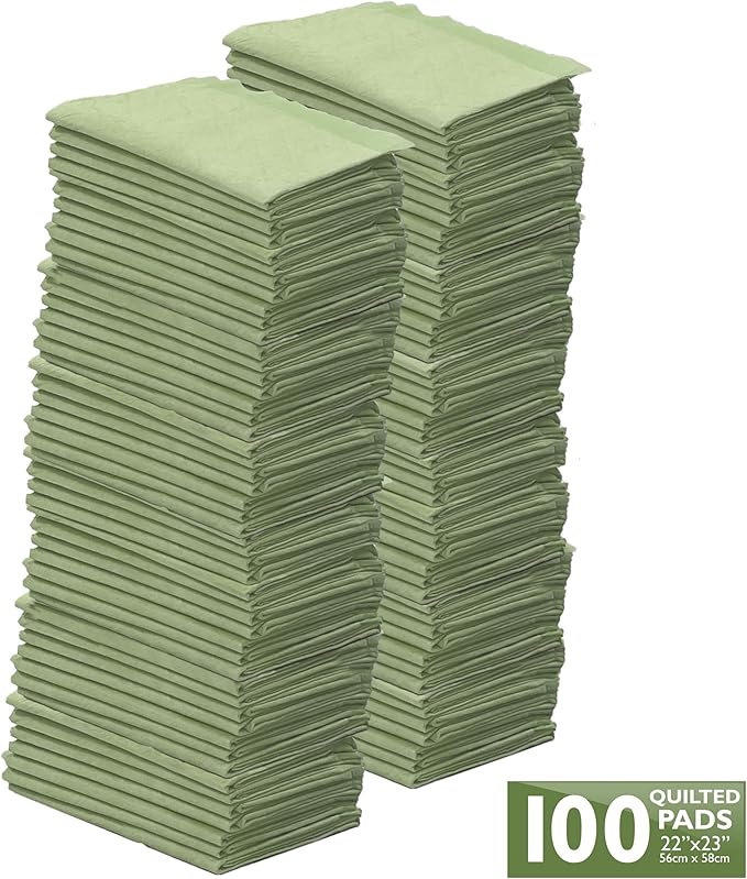 Four Paws Wee-Wee Superior Performance Bamboo Pee Pads for Dogs, Earth Friendly Dog & Puppy Potty Training Pads, Crate Liners, Housebreaking Supplies, 22" x 23" (100 Count)-Mewly Pet