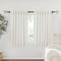 RYB HOME Linen Sheer Curtains - Flax Linen Woven Privacy Semi Sheer Drapes Light Filtering Glare Control Short Small Window Curtains for Kitchen Closet Cafe, W 52 x L 45 Inches, 2 Panels
