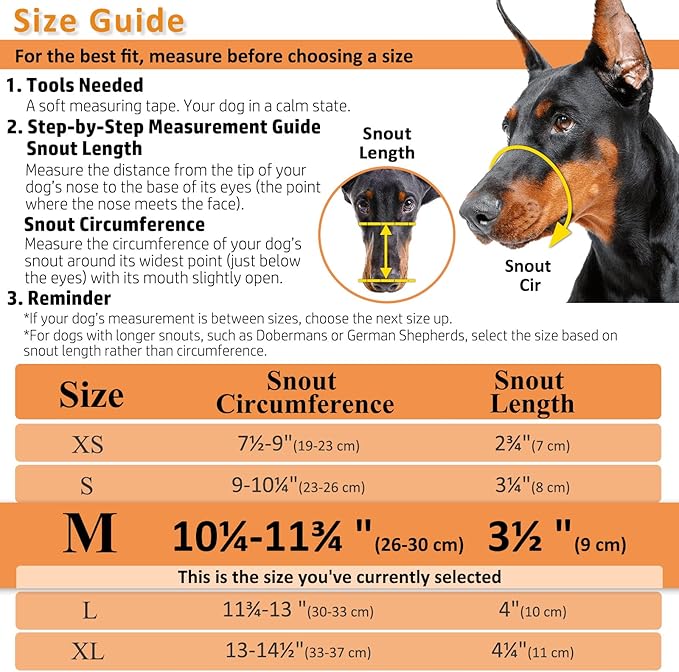 BARKLESS Dog Muzzle, Basket Muzzle for Biting, Chewing and Scavenging, Humane Cage Mouth Cover, Perfect for Grooming and Training Small, Medium, Large Aggressive Reactive Dogs (M, Brown)-Mewly Pet