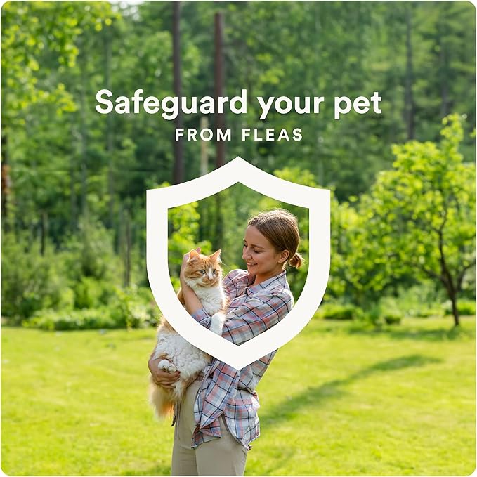 Plus Flea Prevention for Cats, Cat and Kitten Treatment & Control, Small and Large, Fast Acting Waterproof Topical Drops, 2 Month Supply-Mewly Pet