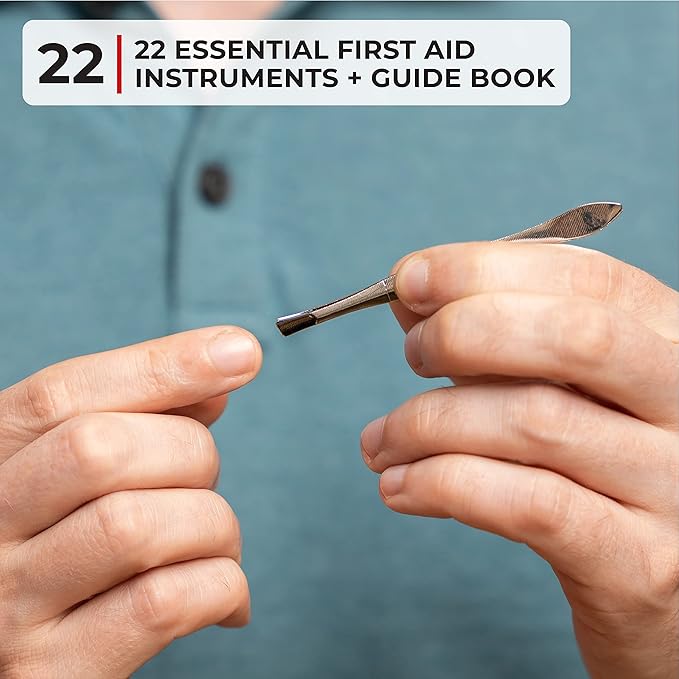 Thrive Mini Emergency Kit & First Aid Pouch - College Dorm Sick Kit - 66 Piece Set - Waterproof Rip-Stop Nylon Pouch with Multi-Size Bandages, Wipes & Safety Pins-Mewly Pet