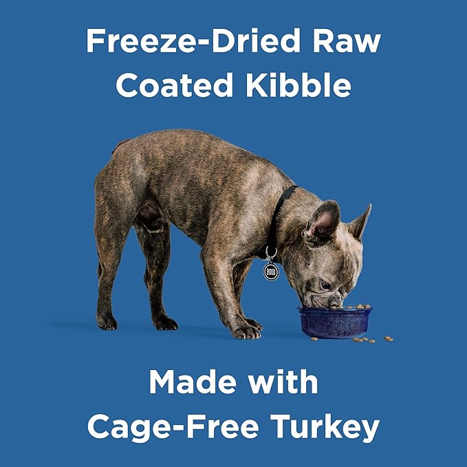BIXBI Rawbble Dry Dog Food, Turkey, 24 lbs - USA Made with Fresh Meat - No Meat Meal & No Corn, Soy or Wheat - Freeze Dried Raw Coated Dog Food - Minimally Processed for Superior Digestibility-Mewly Pet
