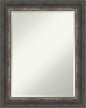 Amanti Art Brown Bathroom Mirror for Over Sink, 29x23 Bark Rustic Char Rectangle Vanity Mirror, Medium Country Rustic Frame, Hangs Horizonally and Vertically, Bathroom Wall Decor, Beveled Edge