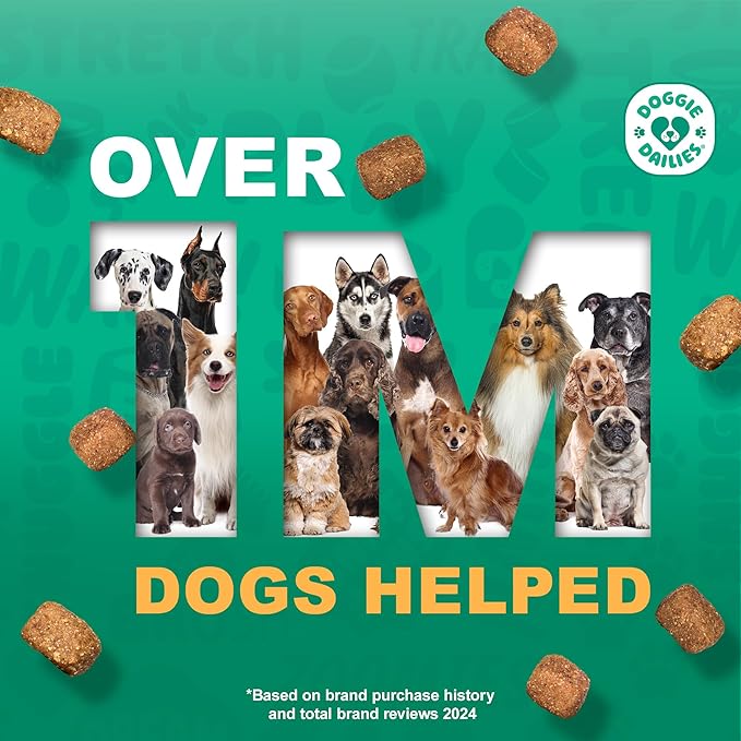 Doggie Dailies Cranberry Supplement for Dogs - Urinary Tract, Bladder & Kidney Support for Dogs - Cranberry for dogs with Marshmallow Root, Licorice Root & Apple Cider Vinegar (Chicken) 225 Soft Chews-Mewly Pet