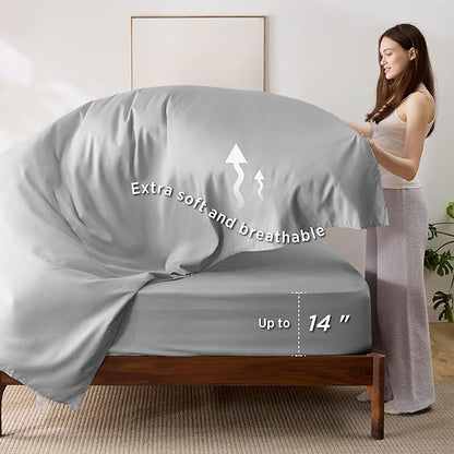 Bedsure King Size Comforter Set - 7 Pieces Reversible Navy Bedding, King Size Bed Set for All Seasons, Bed in a Bag with Down Alternative Comforter, Sheets, Pillowcases & Shams