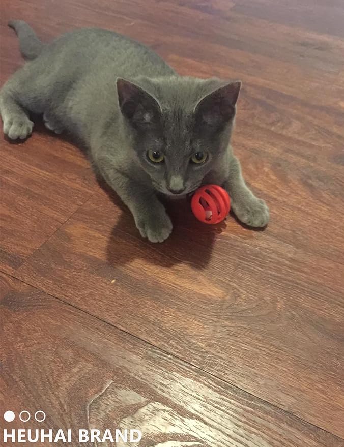 10-Pack Cat Toy Balls with Bell for All Cats, Playtime Paradise (1.5'' - 2.3'', Cat Toys Mega Set)-Mewly Pet