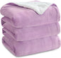 Bedsure GentleSoft Sherpa Fleece Blankets King Size for Bed - Thick and Warm Throw for Girls and Women, Soft Fuzzy Plush King Blanket for Winter, Lilac, 108x90 Inches