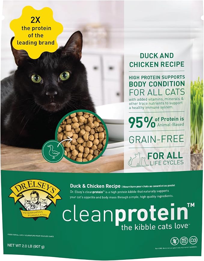 Dr. Elsey's cleanprotein Dry Kibble Duck 6.6 lb Bag-Mewly Pet