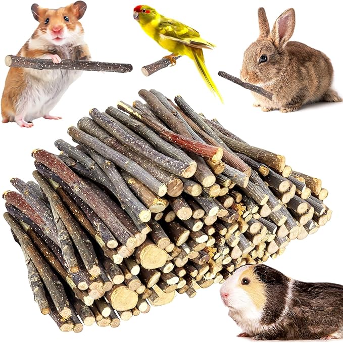900g/2lb Small Apple Sticks Animals Molar Wood Treats Toys for Rabbits Chinchillas Guinea Pig Hamster Gerbil Parrot Bunny and Small Animals Chew Stick Toys Treats-Mewly Pet