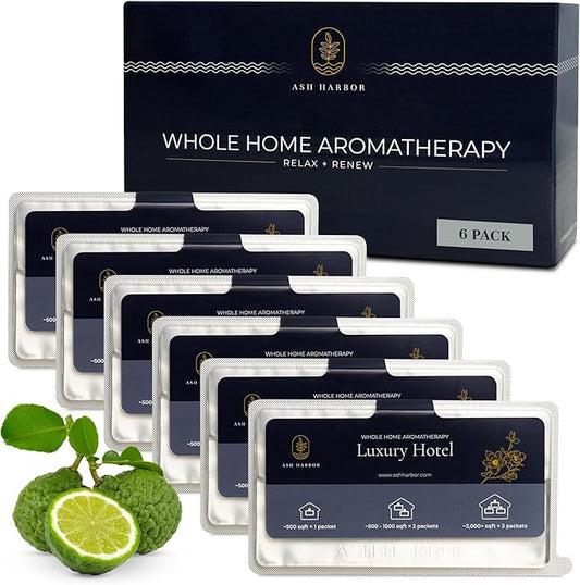 Luxury Hotel Whole Home Air Freshener System - Whole House Air Freshener for HVAC Filter - Scented Filters for Home - HVAC Duct Odor Eliminator - Filter Fresh 6 Pack