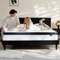 King Size Mattress 10 Inch, Pocket Spring & Memory Foam Hybrid Mattress with 3D Breathable Knitting Fabric