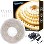 Small Led Strip Lights 10 ft Warm, Dimmable LED Lights Strip, 180 Leds, Super Bright LED Tape Rope Lights for Living Room, Bedroom, Kitchen, Vanity Mirror,Flexible Light Strips for Indoor Use