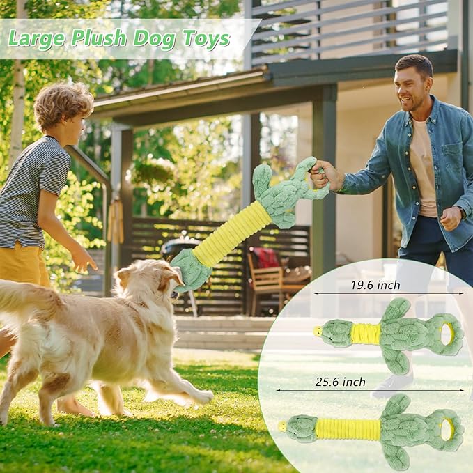 Large Plush Squeaky Dog Toys for Aggressive Chewers, Interactive Tug of War Puppy Toys for Indoor Play - Duck Stuffed Dog Toys with Soft Fabric for Small, Medium, and Large Pets-Mewly Pet