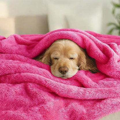 Exclusivo Mezcla Plush Fuzzy Fleece Bed Blanket King Size, Super Soft, Fluffy and Warm Blankets, Suitable for All Seasons (Hot Pink, 90x104 Inches)