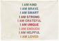 Boho Rectangular Banner Flag Wall Sign Decor Gift for Baby Boy Girl Kids,Positive Nursery Classroom Above Crib Bedroom Playroom Reading Room Essential Wall Decor- Christmas Gift I am Kind I am Brave