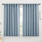 RYB HOME Semi Sheer Curtains 63 inch Length, Light Filtering Airy Privacy Window Decor Machine Washable for Living Room Bedroom Kids Room Kitchen, W 52 x L 63 inches, Dusty Blue, 2 Panels