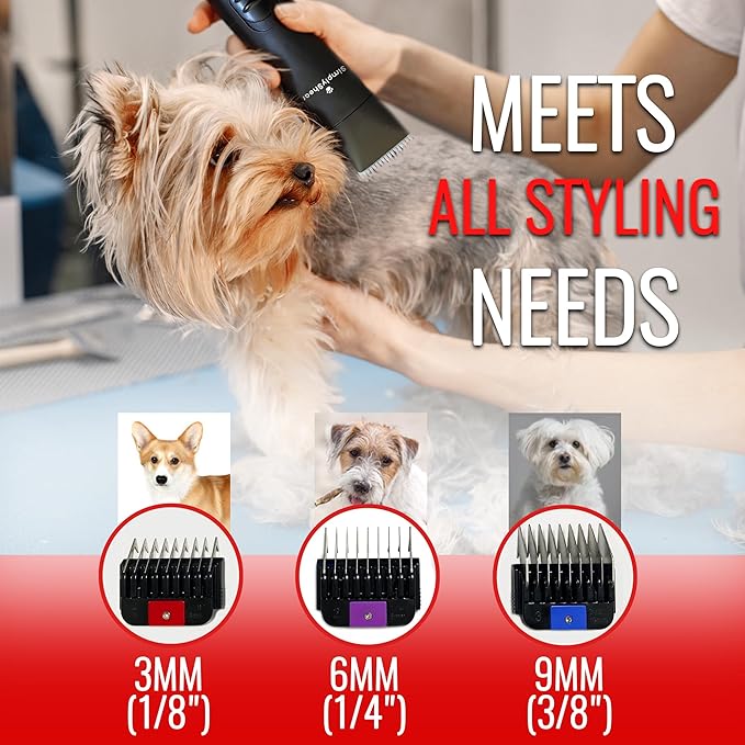 Premium Dog Clippers for Grooming, High-Performance 2-Speed Corded Shears, Quiet and Reliable Dog Grooming Kit-Mewly Pet