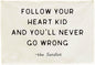 Mental Health Inspirational Rectangular Banner Flag Wall Sign Decor Gift for Boy Girl Kid Teen,Classroom Therapy Office Homeschool Reading Room Bedroom -Follow Your Heart Kid-Birthday Christmas Gift