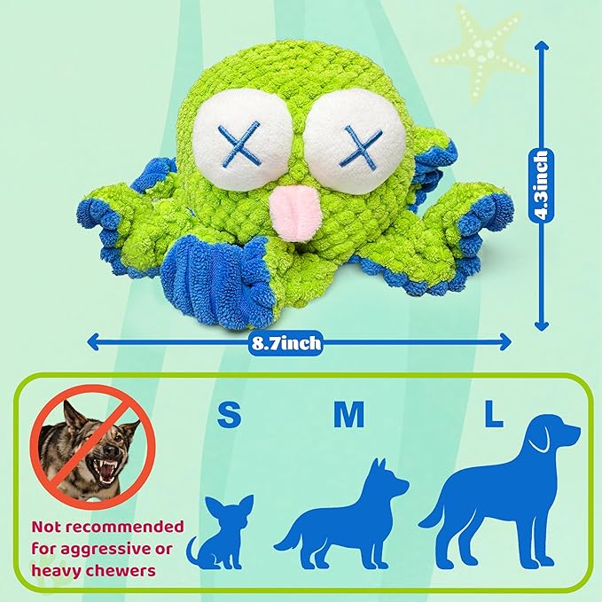 Interactive Octopus Dog Toys – Rechargeable Dog Squeaky Toy with Bouncing Ball, Music, Recording & Silent Modes – Moving Toys to Keep Dogs Busy for Small, Medium & Large Breeds-Mewly Pet