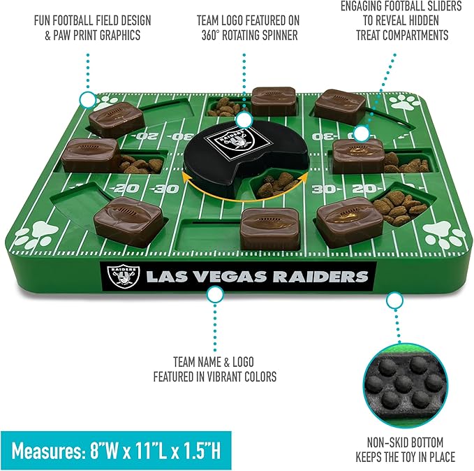 Pets First NFL LAS Vegas Raiders Puzzle Toy, Puzzle Treat Dog Toy, Interactive Dog Treat Toy, Dog Puzzle-Mewly Pet