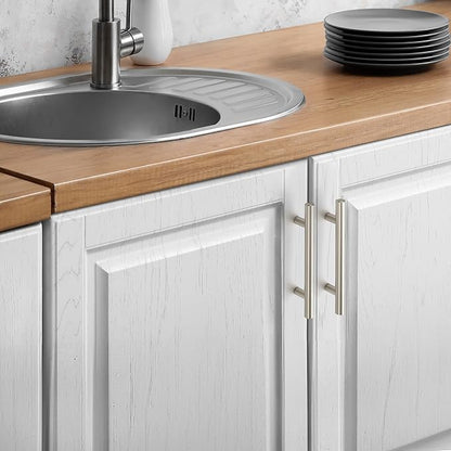 JOY DECOR 60 Pack Cabinet Handles, Brushed Nickel Cabinet Pulls, 3-3/4 in Hole Center Kitchen Cabinet Handles, Stainless Steel T Bar Handles for Dresser Drawers