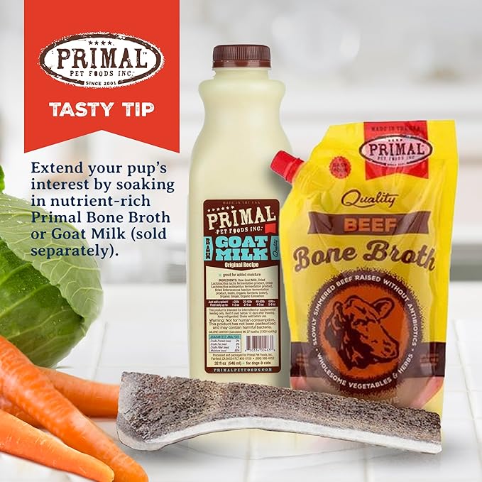 Primal Antlers for Dogs, Grade A Split Elk Antlers for Large Canines 30-45 lb, Natural Chews for Aggressive Chewers, Naturally Shed, Long Lasting Dog Bones, 1 ct-Mewly Pet