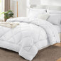 CozyLux Full Size Comforter Sets White - 7 Pieces Bed in a Bag Full, Luxury Soft Bed Set for All Seasons, Bedding Set with Down Alternative Comforter, Sheets, Pillowcases & Shams