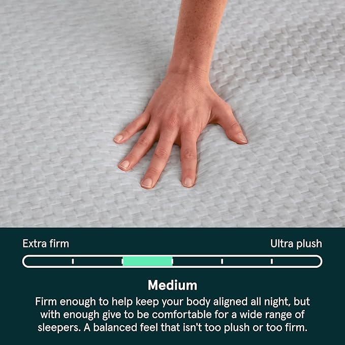 Tuft & Needle Kin Medium 12" Twin XL Adaptive Foam Mattress in a Box, Cooling Gel, Pressure Relief, Durable Support, 100 Night Trial, Fiberglass-Free, CertiPUR-US, 10-Year Limited Warranty