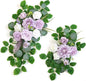 Flrunwu(Pack of 2 Artificial Flowers Decorations,Centerpieces for Wedding Reception Backdrop Decoration, Floral Decor Wall Home Entryway OutdoorDecorations (Purple)