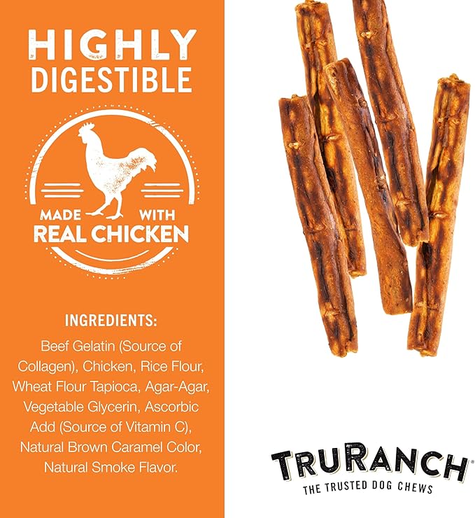 Collagen Rolls - 9" Collagen Rolls for Dogs - Long Lasting Healthy Joint Support Dog Treat - Rawhide Alternative - Skin & Coat Health - Made with Real Chicken, 1 Bag, 3 Count-Mewly Pet