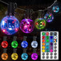 Ollny Christmas Lights 30FT 30Bulbs, RGBW Color Changing Outdoor Light, Plug in Remote Waterproof Shatterproof Timers G40 String Lights for Patio Balcony Porch Camping Deck Yard