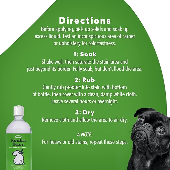 Dog & Cat Urine Stain and Odor Eliminator for Carpet, Upholstery, Hard Floors - Single 32 oz., Grapefruit & Thyme Scent, Enzyme Bio-Active Formula with Squeeze and Spray Top-Mewly Pet