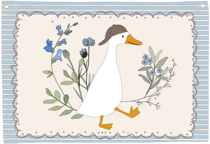 Silly Goose Nursery Rectangular Canvas Banner-Boho Flag Wall Sign Decor for Boys Toddler Kid, Baby Room Above Crib Bedroom Playroom Kindergarten Reading Room Decor-Baby Shower Birthday Christmas Gift
