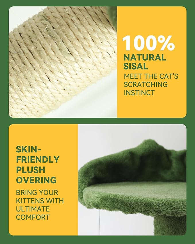 Hoopet 63IN Cat Tree Tower for Indoor Cats Large Adult, Cat Scratching Posts Featuring with Scratching Boards, Wide Plush Perch and Interactive Dangling Balls Ideal for Multi-Cat Households-Mewly Pet