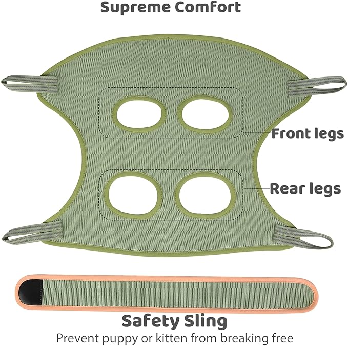 Guzekier Cat Grooming Hammock Harness for Cats, Cat Nail Clipper-Mewly Pet