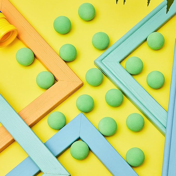 Frienda 24 Pieces Refill Balls Soft Green Foam Balls Refills Approx 1. 1 Inch in Diameter, Soft Small Light Cat Ball Toys-Mewly Pet